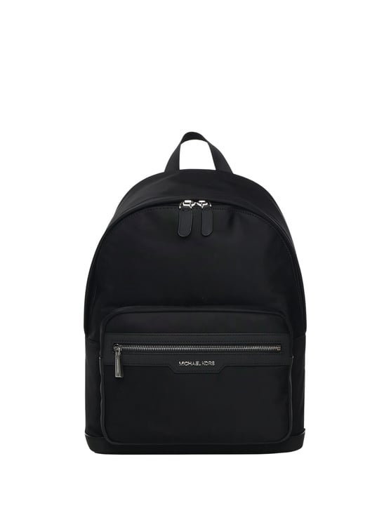 Michael Kors Sleek Black Logo Plaque Backpack