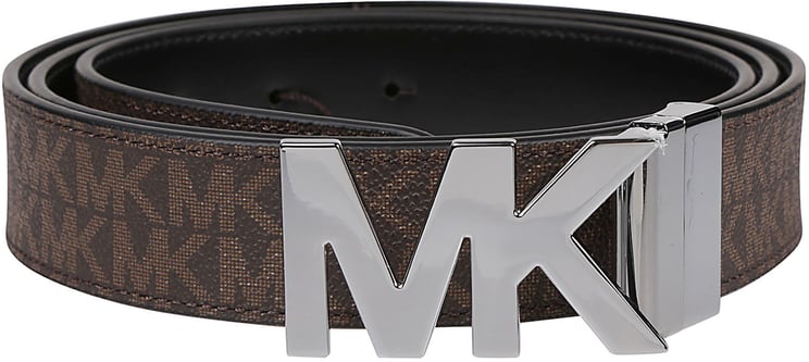 Michael Kors Logo Buckle Reversible Belt Brown