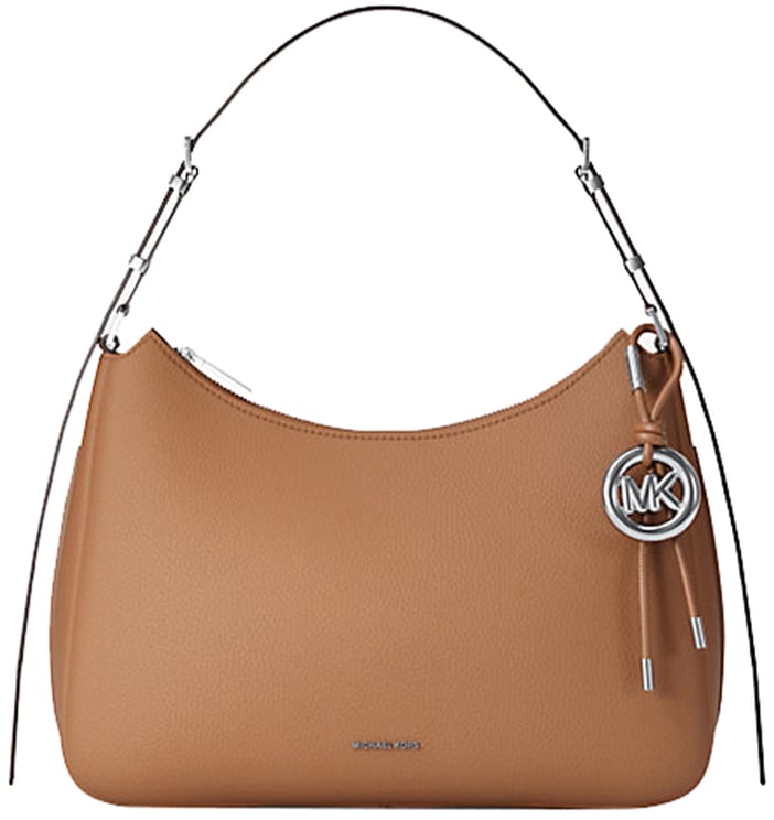 Michael Kors Brown Structured Faux Leather Shoulder Bag