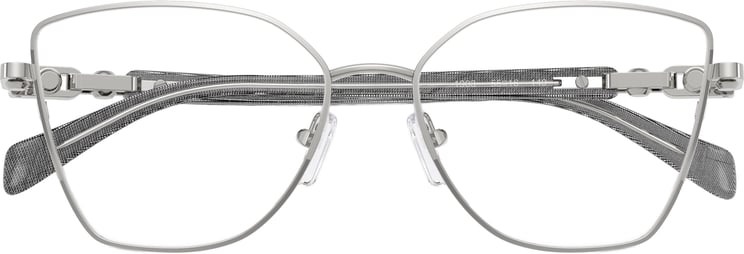 Michael Kors 0mk3090 Sleek Silver Cat-Eye Eyeglasses with Textured Temples