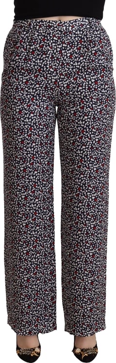 Michael Kors Michael Kors Black High Waist Printed Straight Pants