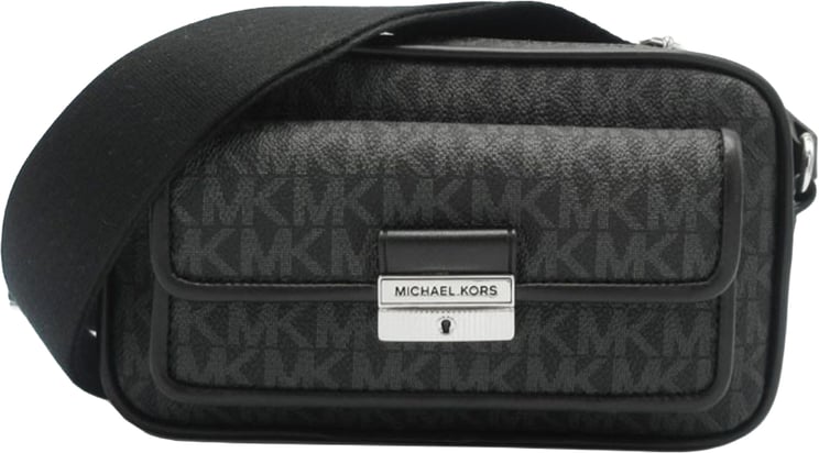 Michael Kors Michael Kors Black Canvas Crossbody Bag