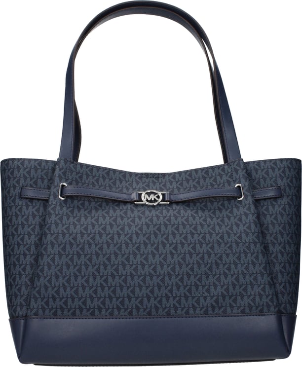 Michael Kors Michael Kors Blue Fabric Shoulder Bag