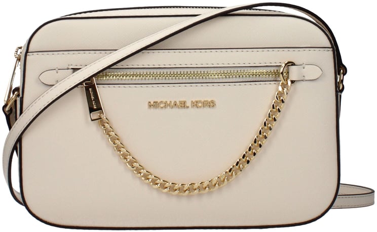 Michael Kors Michael Kors Beige Leather Crossbody Bag