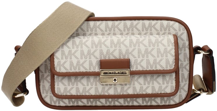 Michael Kors Michael Kors Beige Fabric Crossbody Bag