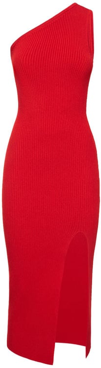 Michael Kors Long red dress with an elegant off-shoulder