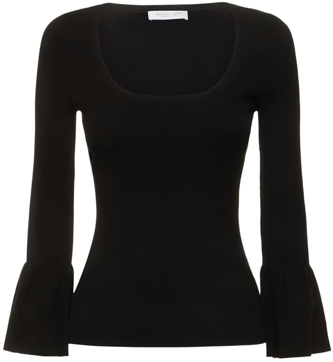 Michael Kors Elegant black long-sleeve top