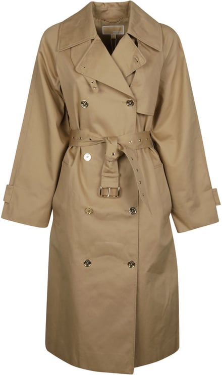 Michael Kors Double Oversize Belted Trench Green