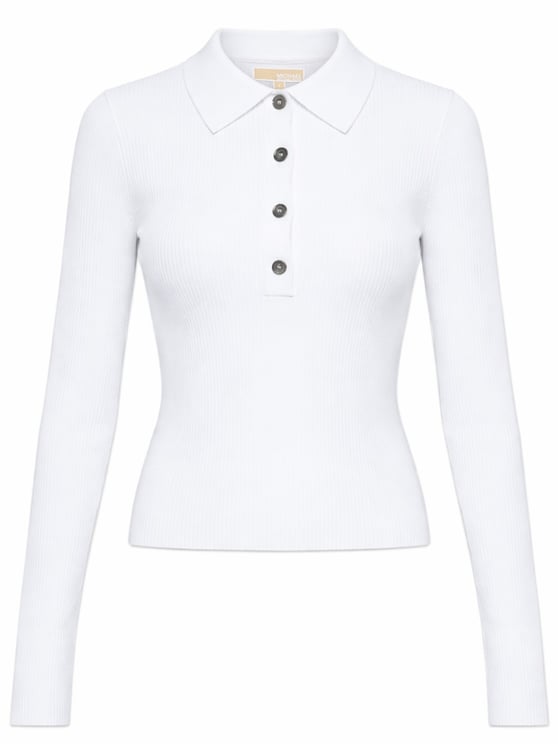 Michael Kors Neutrals Slim Fit Ribbed Waist Polo Shirt