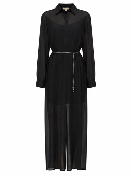 Michael Kors Chemise Recycled Polyester Slim Chain Dress