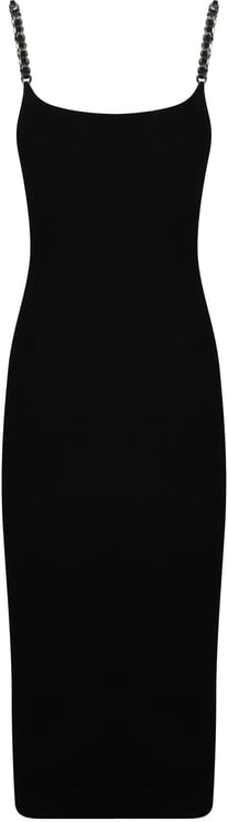 Michael Kors Chain Strap Midi Dress Black