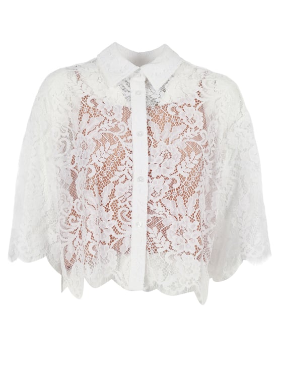 Michael Kors Corded Lace Short Sleeve Shirt