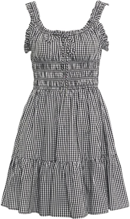 Michael Kors Cotton midi dress with gingham pattern