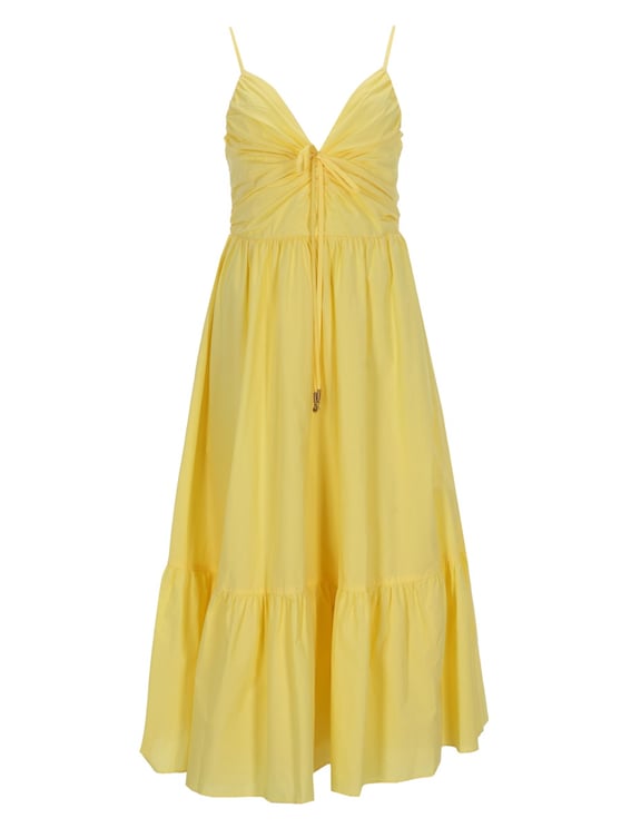 Michael Kors Organic Cotton Gathered Bustier Dress