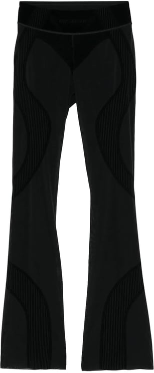 MISBHV Flock Mesh Sport Flared Pants Black