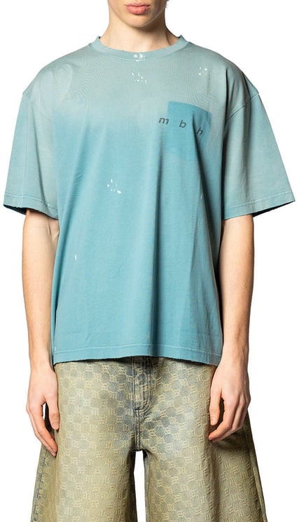 MISBHV HAND WRITING TEAL T-SHIRT