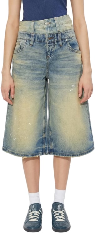 MISBHV 2IN1 DENIM DIRT BAGGY SHORTS
