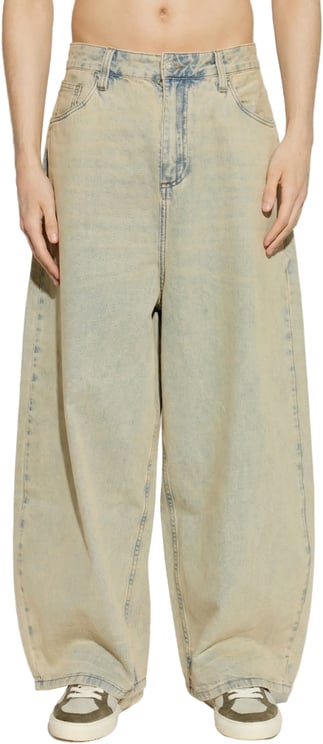 MISBHV SAND WASHED BALLOON DENIM TROUSERS UNISEX