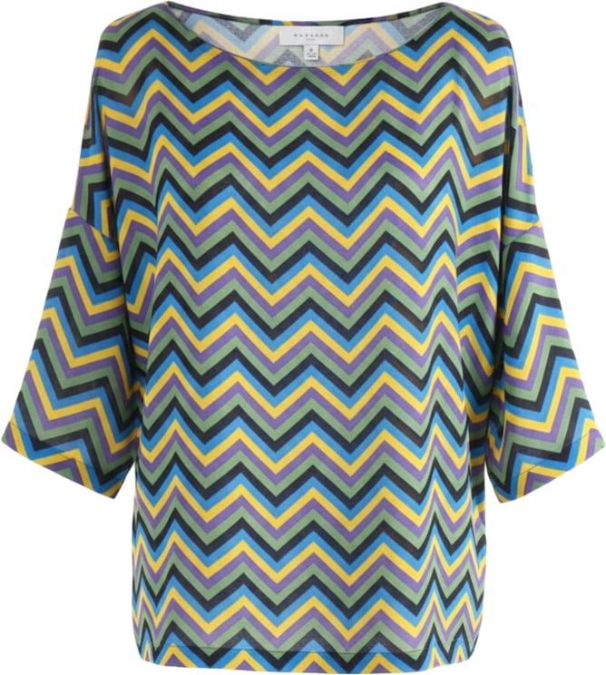 Missoni Missoni Multicolor Crepe Loose Fit Top, Size S