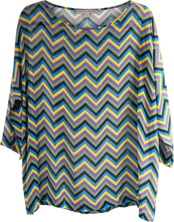 Missoni Missoni Multicolor Crepe Loose Fit Top, Size S