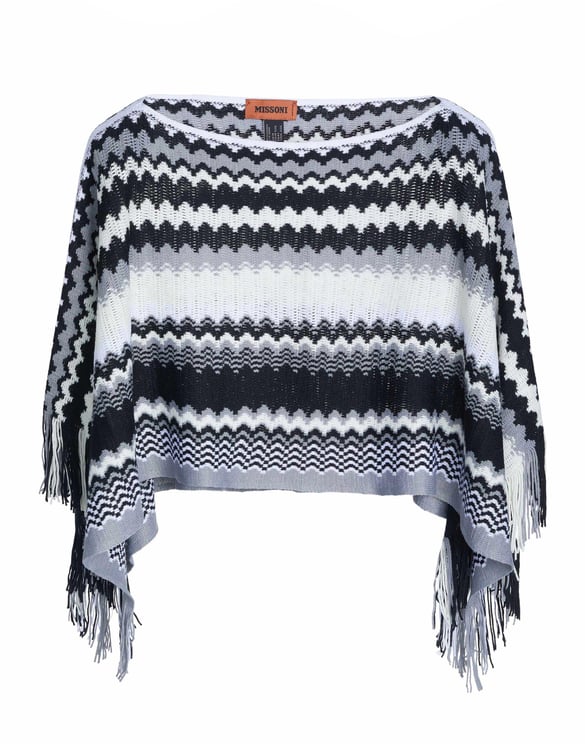 Missoni Missoni Schal/Poncho schwarz-weiss