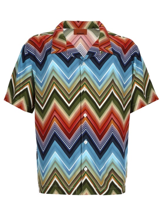 Missoni Multicolor Zigzag Pattern Relaxed Viscose Shirt