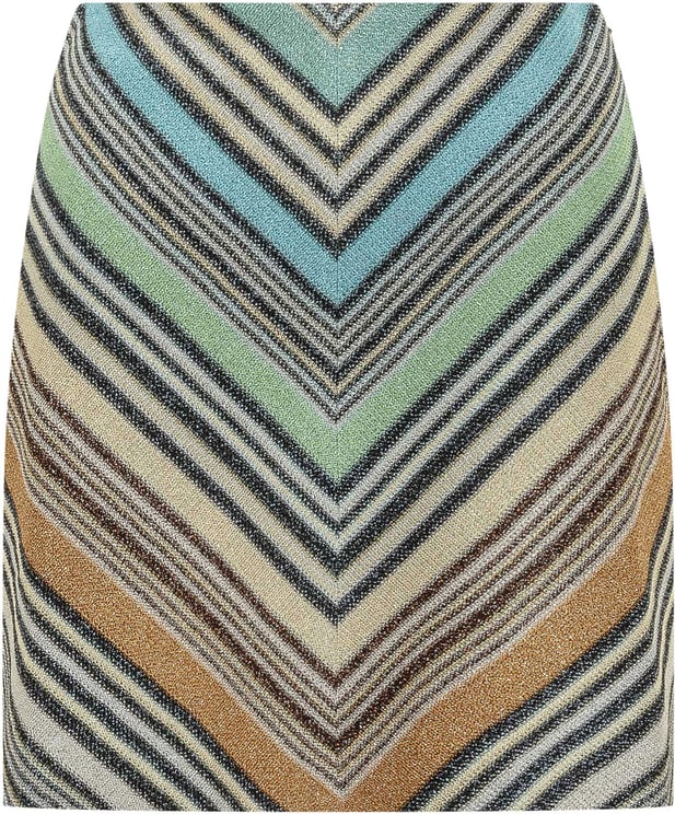 Missoni Mini Gonna in Maglia a Motivo Chevron