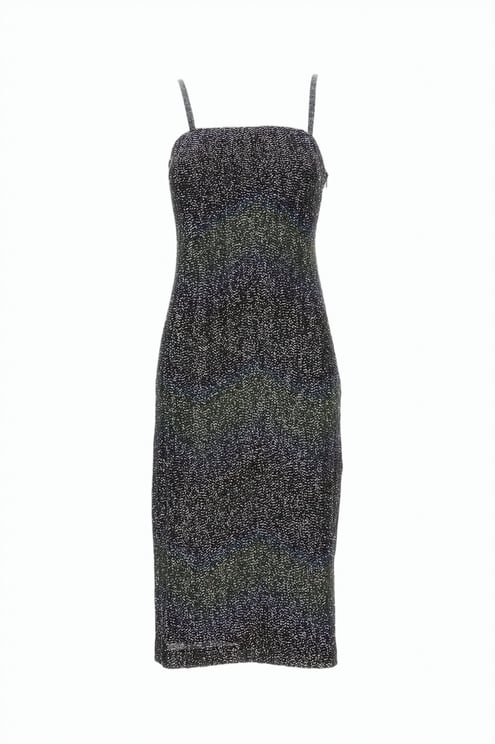 Missoni Multicolor Sequins Greek Key Mini Dress