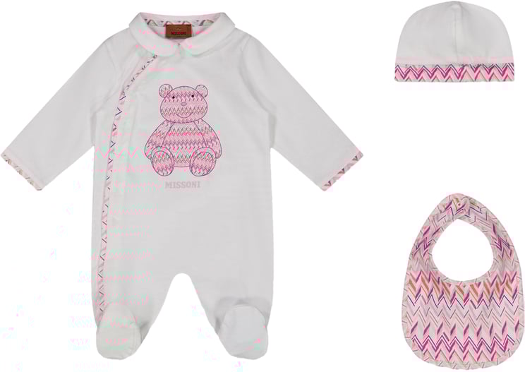 Missoni Missoni Baby Meisjes Boxpakje In Wit
