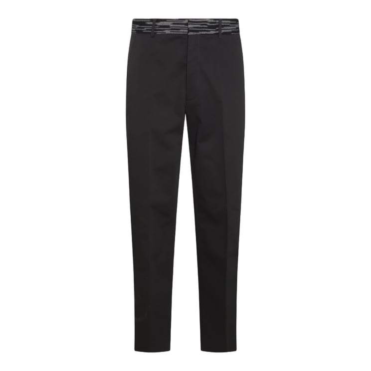 Missoni Tailored Trousers With Distinctive Patterned Waistband