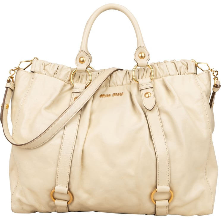 Miu Miu Miu Miu Vitello Lux Satchel City Handbag