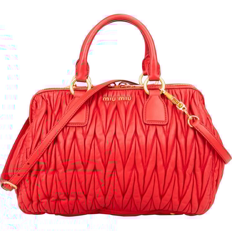 Miu Miu Miu Miu Matelassé Nappa Leather Handbag