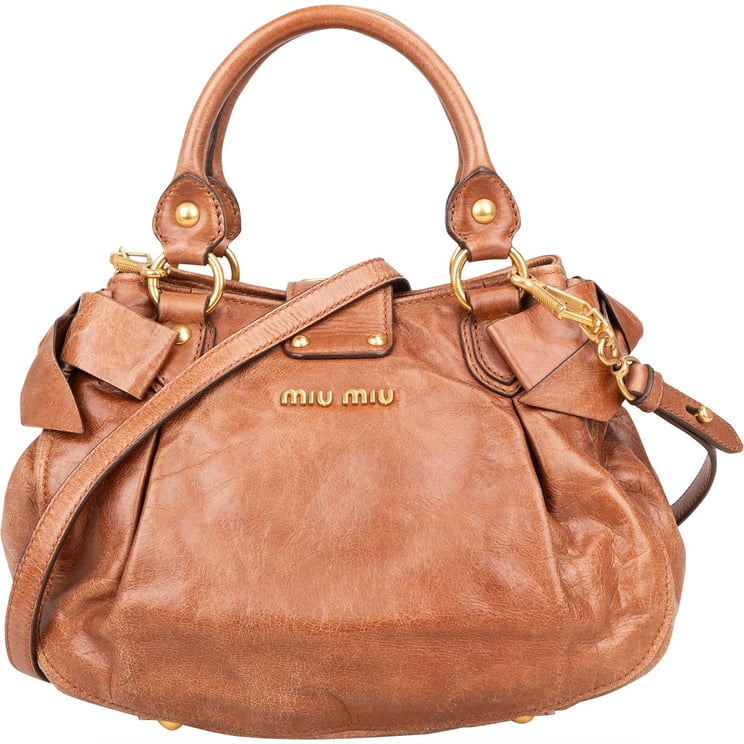 Miu Miu Miu Miu Vitello Lux Bow City Handbag