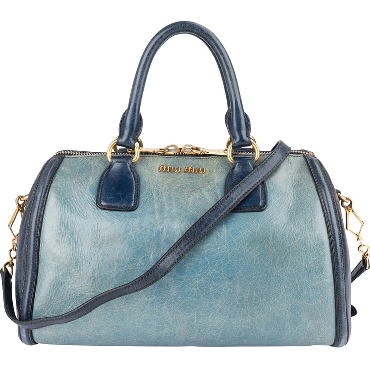 Miu Miu Miu Miu Vitello Lux Bicolor Bauletto Handbag