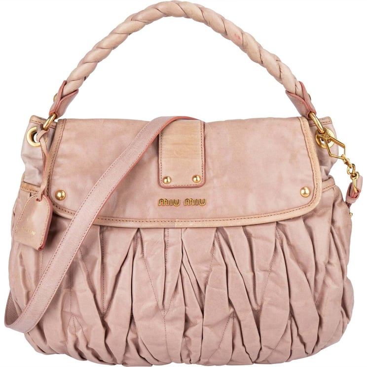 Miu Miu Miu Miu Matelassé Nappa Leather City Handbag