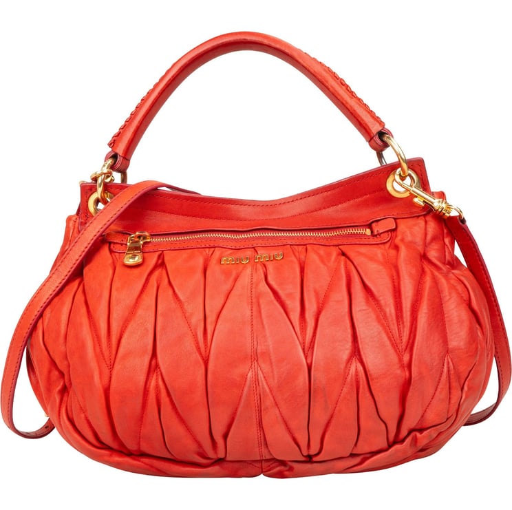 Miu Miu Miu Miu Matelassé Nappa Leather Hobo Handbag