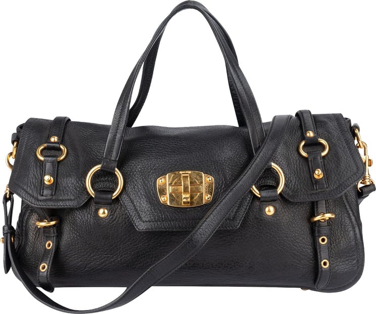 Miu Miu Miu Miu Vitello Lux Leather Coffer Satchel Handbag