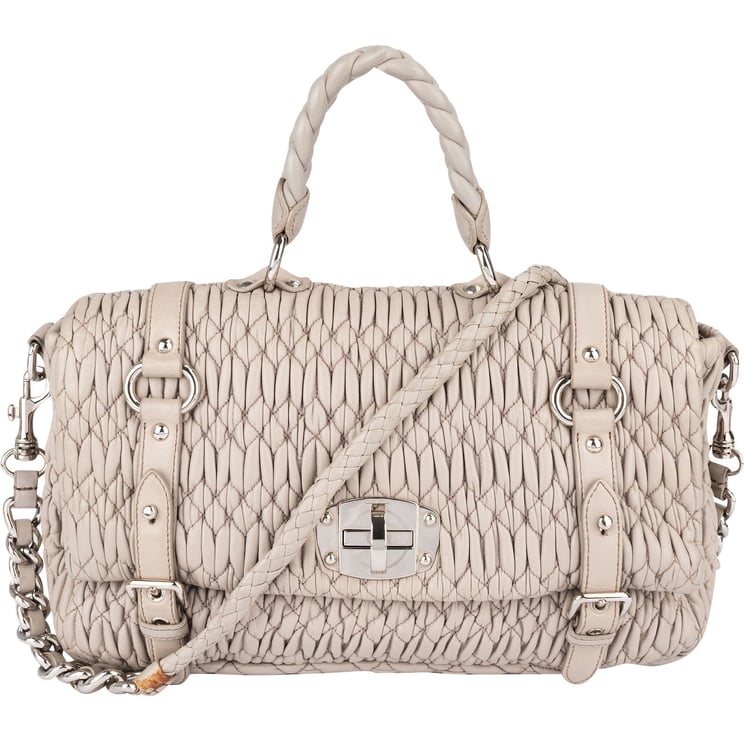 Miu Miu Miu Miu Quilted Leather Coffer Handbag