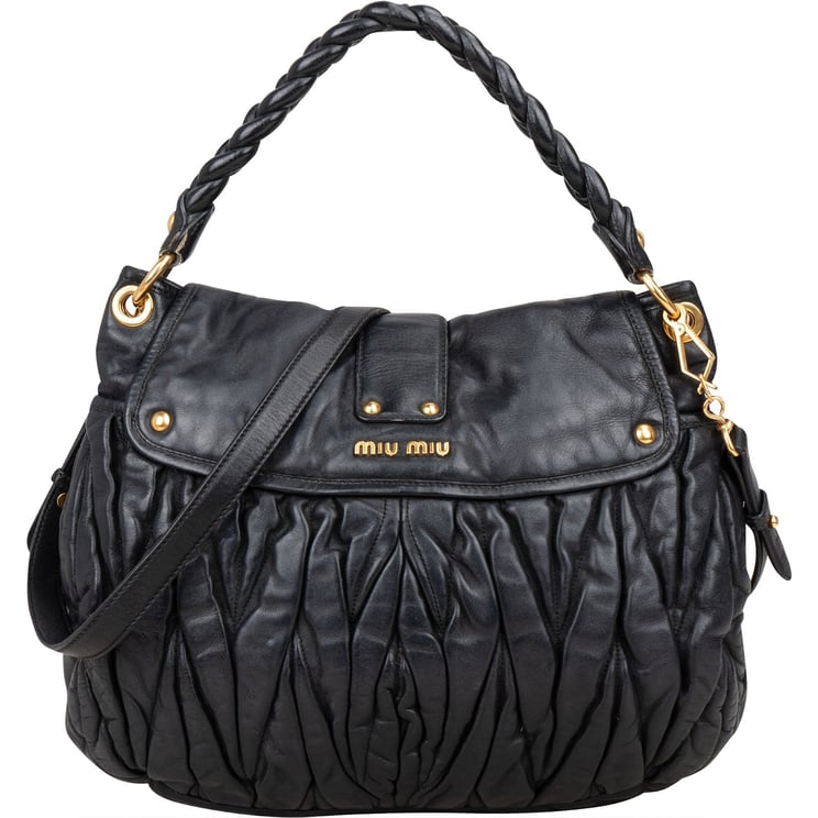 Miu Miu Miu Miu Matelassé Nappa Leather City Handbag