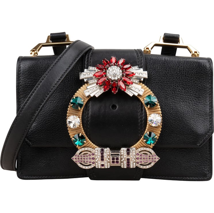 Miu Miu Miu Miu Madras Crystal Leather Crossbody Bag