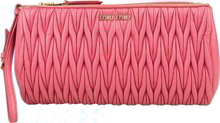 Miu Miu Miu Miu Matelassé Nappa Leather Clutch Bag