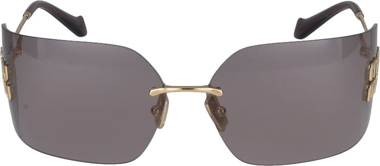 Miu Miu 0MU 54YS Rimless Gold Sunglasses