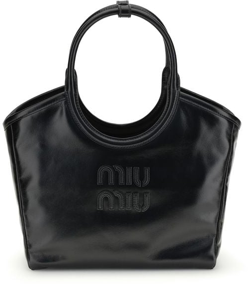 Miu Miu Miu Miu Black Calf Leather Bos Taurus Handbag