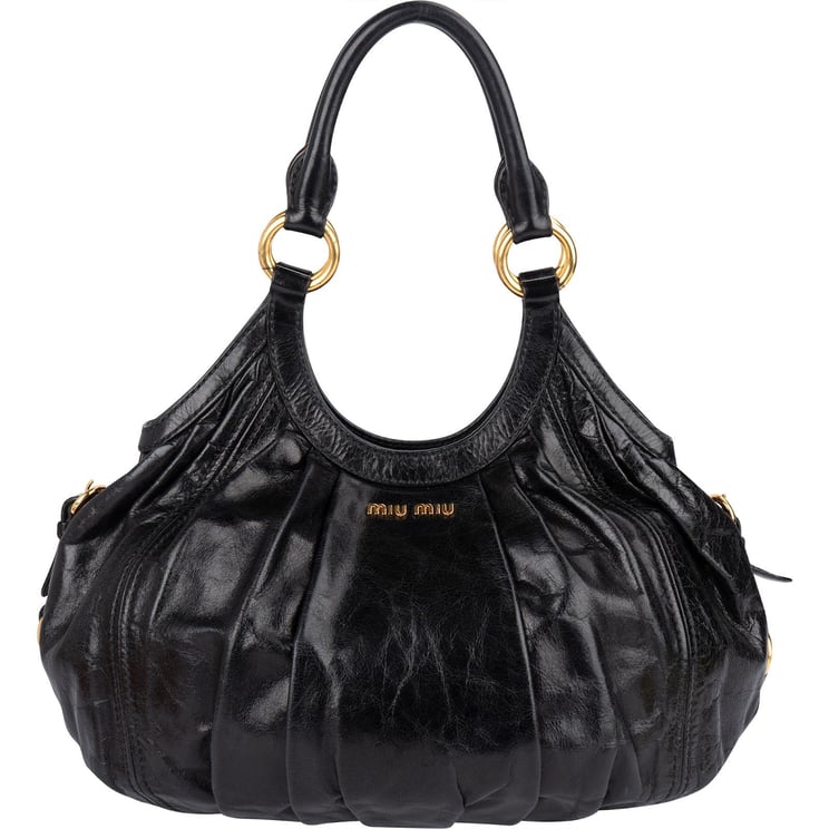 Miu Miu Miu Miu Vitello Lux Hobo Shoulder Bag