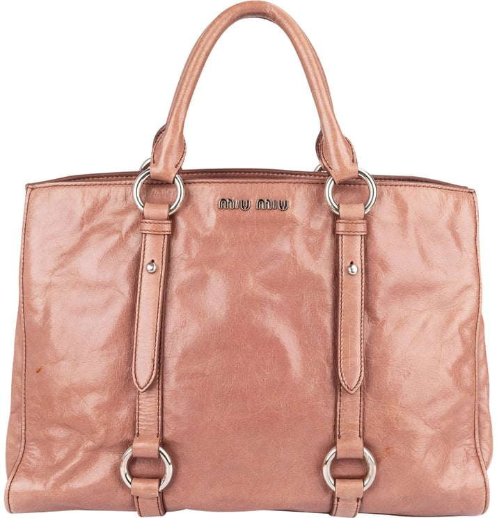 Miu Miu Miu Miu Vitello Lux Leather Handbag