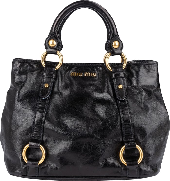 Miu Miu Miu Miu Vitello Lux Leather Handbag