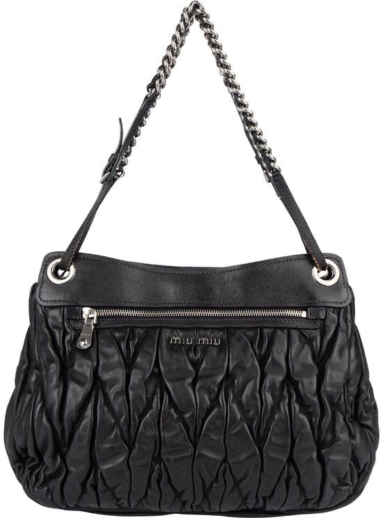 Miu Miu Miu Miu Matelassé Leather Hobo Shoulder Bag