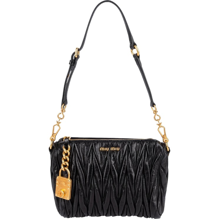Miu Miu Miu Miu Matelassé Nappa Leather Pochette Shoulder Bag