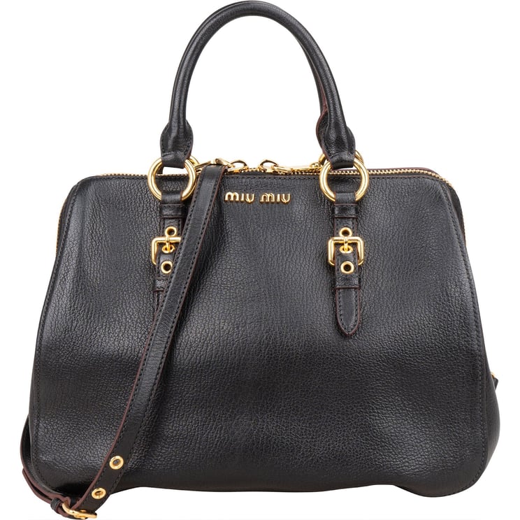 Miu Miu Miu Miu Madras Leather Dome Handbag