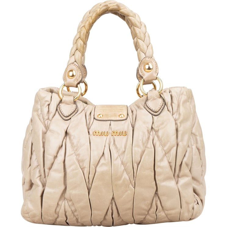 Miu Miu Miu Miu Matelassé Nappa Leather City Handbag
